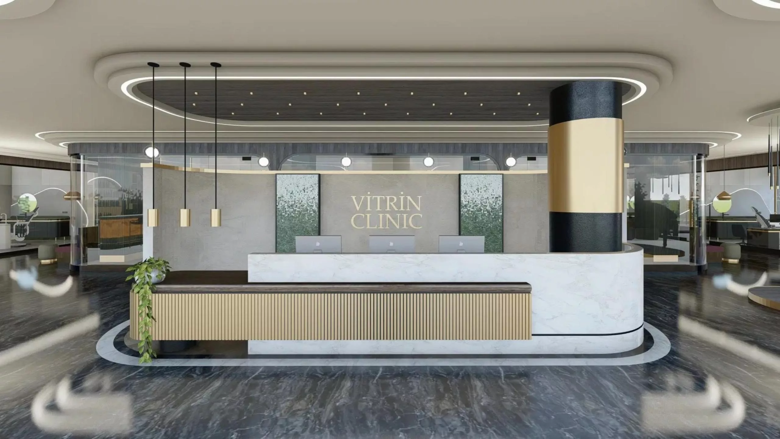Modern dental clinic interior at Vitrin Clinic Turkey